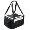 Lightweight Collapsible Safety Travel Wire Folding Pet Car Seat Carrier  - Black/Grey