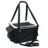 Lightweight Collapsible Safety Travel Wire Folding Pet Car Seat Carrier  - Black/Grey