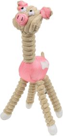 Jute And Rope Giraffe - Pig Pet Toy- Pink