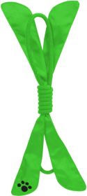 Extreme Bow' Squeek Pet Rope Toy- Green