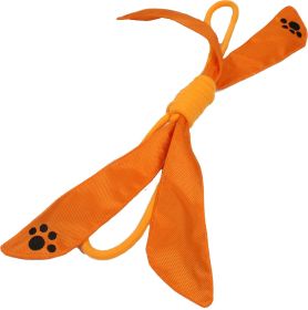 Extreme Bow' Squeek Pet Rope Toy- Orange